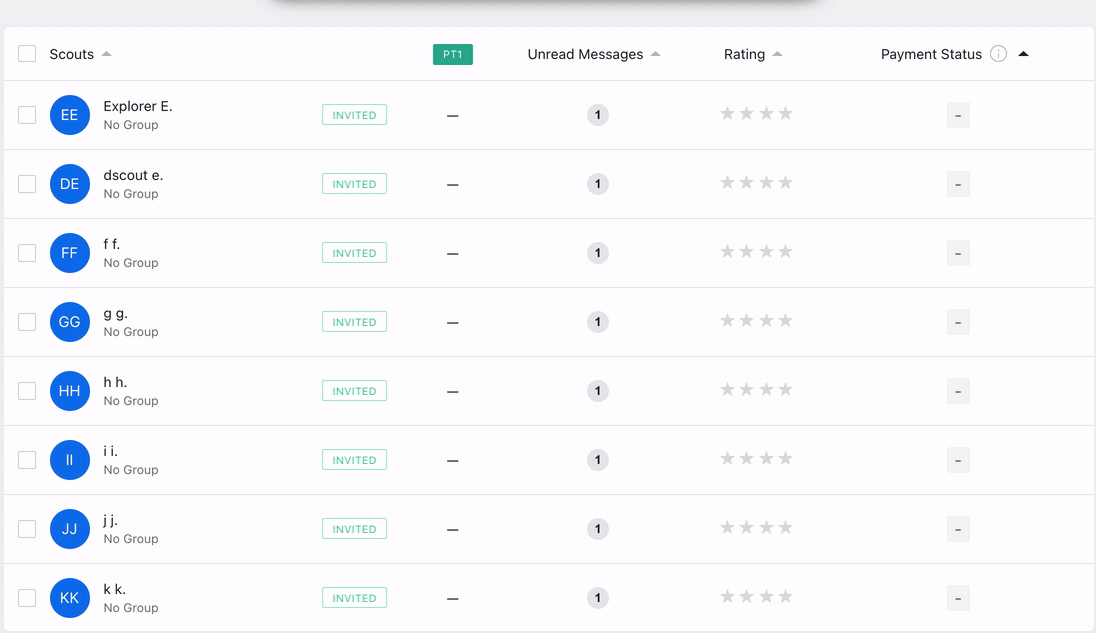 Bulk request payments in Diary